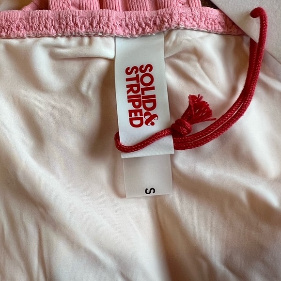 Solid & Striped Rachel Ribbed Bikini Bottom in Taffy (S) - Picture 8 of 9